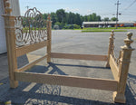 Elegant Scroll King Bed with Metal frame