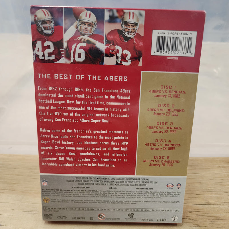 NEW! San Francisco 49ers Super Bowl Victories. 5 Greatest Games DVD set