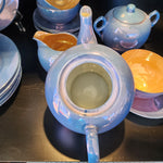 Blue Peach Lusterware Tea Dish set