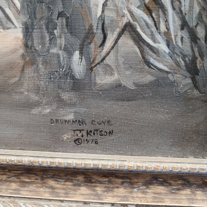 Signed Jackson Kitson Cape Cod Drummer Cove Painting