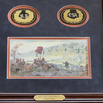 Civil War Gettysburg Framed Art and Patches Badges