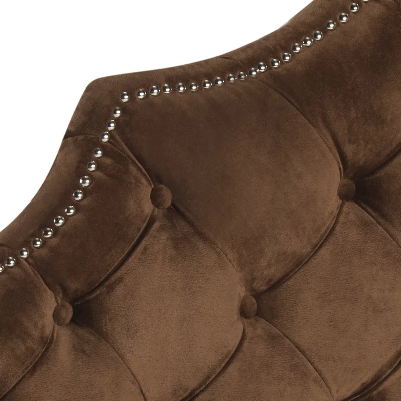 Safavieh Arebelle King Tufted Headboard in Brown Chocolate