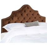 Safavieh Arebelle King Tufted Headboard in Brown Chocolate