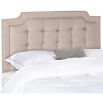 Safavieh Sapphire Tufted Lined King Headboard in Taupe