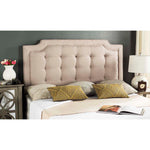 Safavieh Sapphire Tufted Lined King Headboard in Taupe