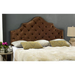 Safavieh Arebelle King Tufted Headboard in Brown Chocolate