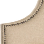 Safavieh Hallmar Hemp Linen Upholstered Arched Headboard