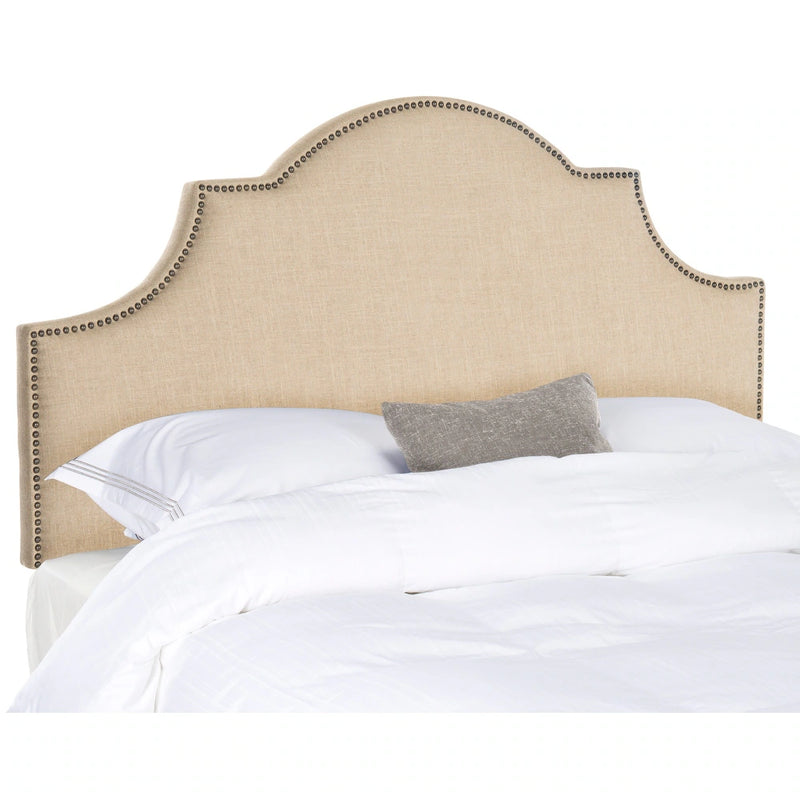 Safavieh Hallmar Hemp Linen Upholstered Arched Headboard