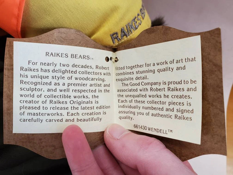 Robert Raikes Bears 21” Wendell Bear Camp Grizzly.