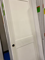 Double Panel Right Hand Solid Core Interior White Door - (30 x 80)