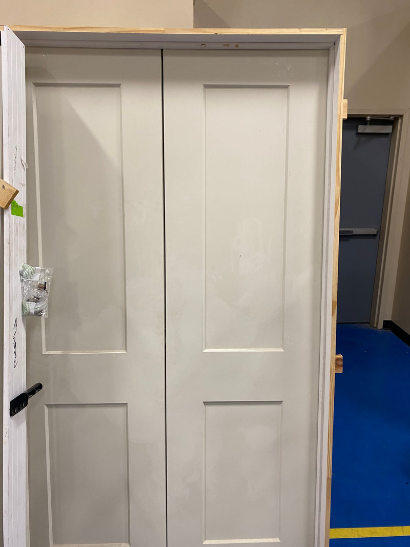 Moulded 2 Panel White Double Door 3868 1 3/8''