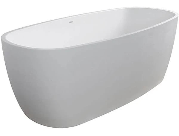 Clarke Products Matte White Freestanding Soaking Solid Surface Tub